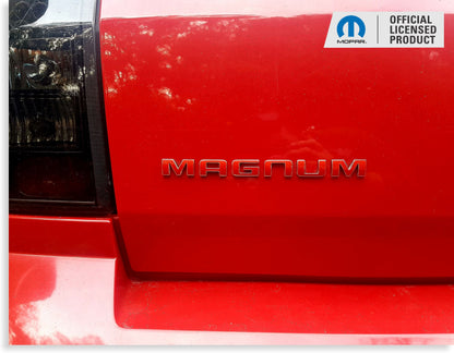 MAGNUM Lift Gate Emblem Overlay Decal  - 2005-2008 Magnum - Magnum-B-01-Magnum-B-02-Magnum-B-03-Magnum-B-04-Magnum-B-05-  DRIVEN - 1