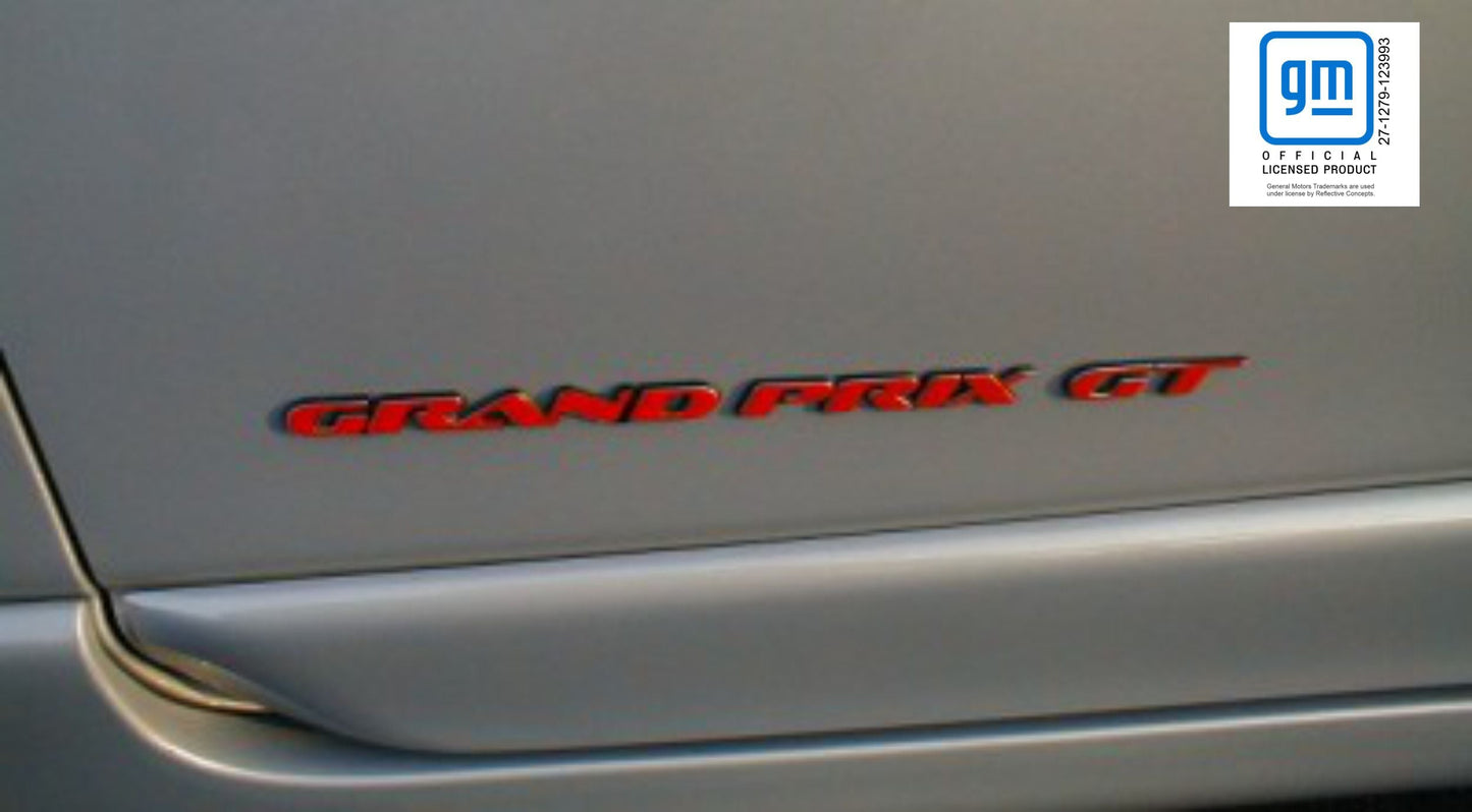 Door and Trunk Badge Overlays set of 3 - 97-03 Grand Prix GT - PO:GP:G6:GT-B-01-PO:GP:G6:GT-B-02-PO:GP:G6:GT-B-03-PO:GP:G6:GT-B-04-PO:GP:G6:GT-B-05-  DRIVEN - 1