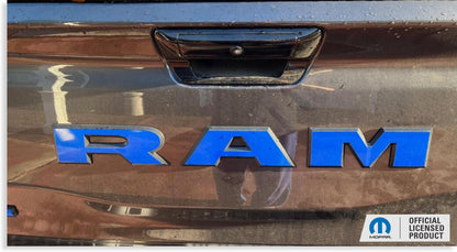 RAM Tailgate Emblem Overlay Decal   - 2019-2026 Ram 1500 Rebel - Ram19:RAM-R-01-Ram19:RAM-R-03-Ram19:RAM-R-02-Ram19:RAM-R-04-Ram19:RAM-R-05-  DRIVEN - 15