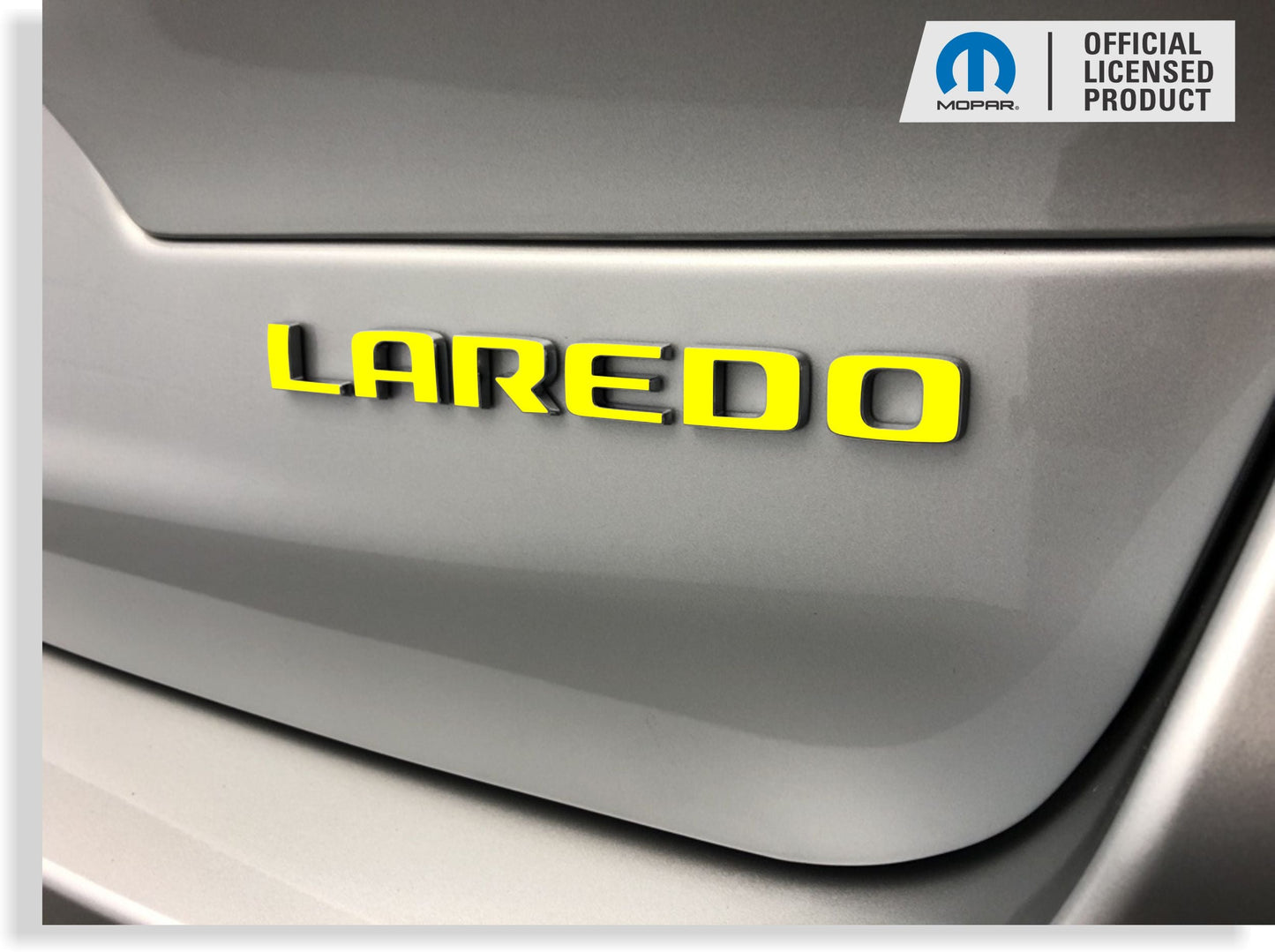 LAREDO Emblem Overlay Decal - 2021-2025 Grand Cherokee L Laredo - Jeep:GCL:Laredo-B-01-Jeep:GCL:Laredo-B-02-Jeep:GCL:Laredo-B-03-Jeep:GCL:Laredo-B-04-Jeep:GCL:Laredo-B-05-  DRIVEN - 1