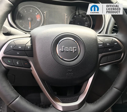 Steering Wheel Emblem Overlay Decal   - 11-21 Grand Cherokee - Jeep-SWO:1117GrandCherokee-01-Jeep-SWO:1117GrandCherokee-02-Jeep-SWO:1117GrandCherokee-03-Jeep-SWO:1117GrandCherokee-04-Jeep-SWO:1117GrandCherokee-05-  DRIVEN - 4
