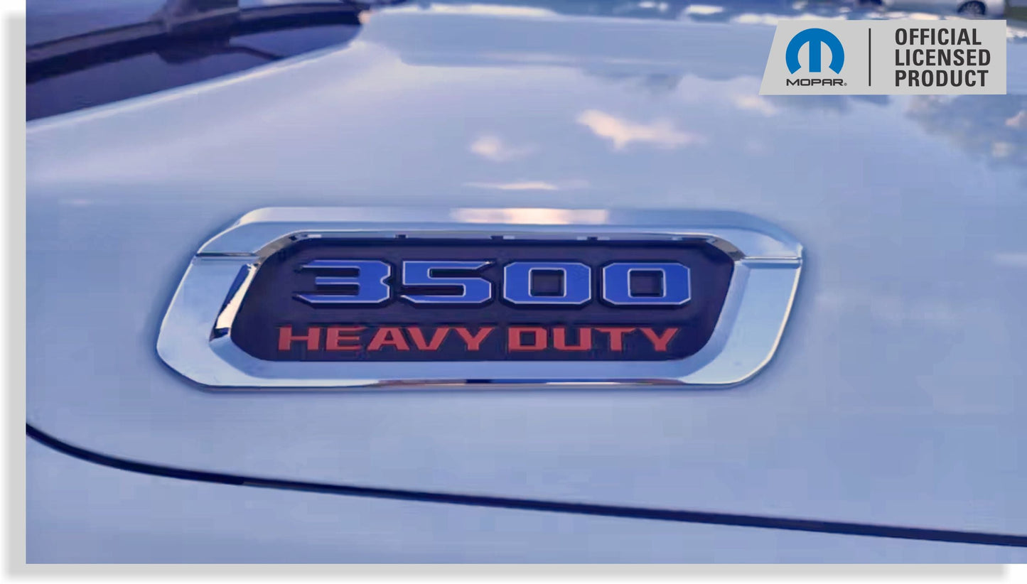 3500 Hood Emblem Number Overlay Decals - 2019-2026 Ram 3500 - Ram19:3500-B-01-Ram19:3500-B-03-Ram19:3500-B-02-Ram19:3500-B-04-Ram19:3500-B-05-  DRIVEN - 6