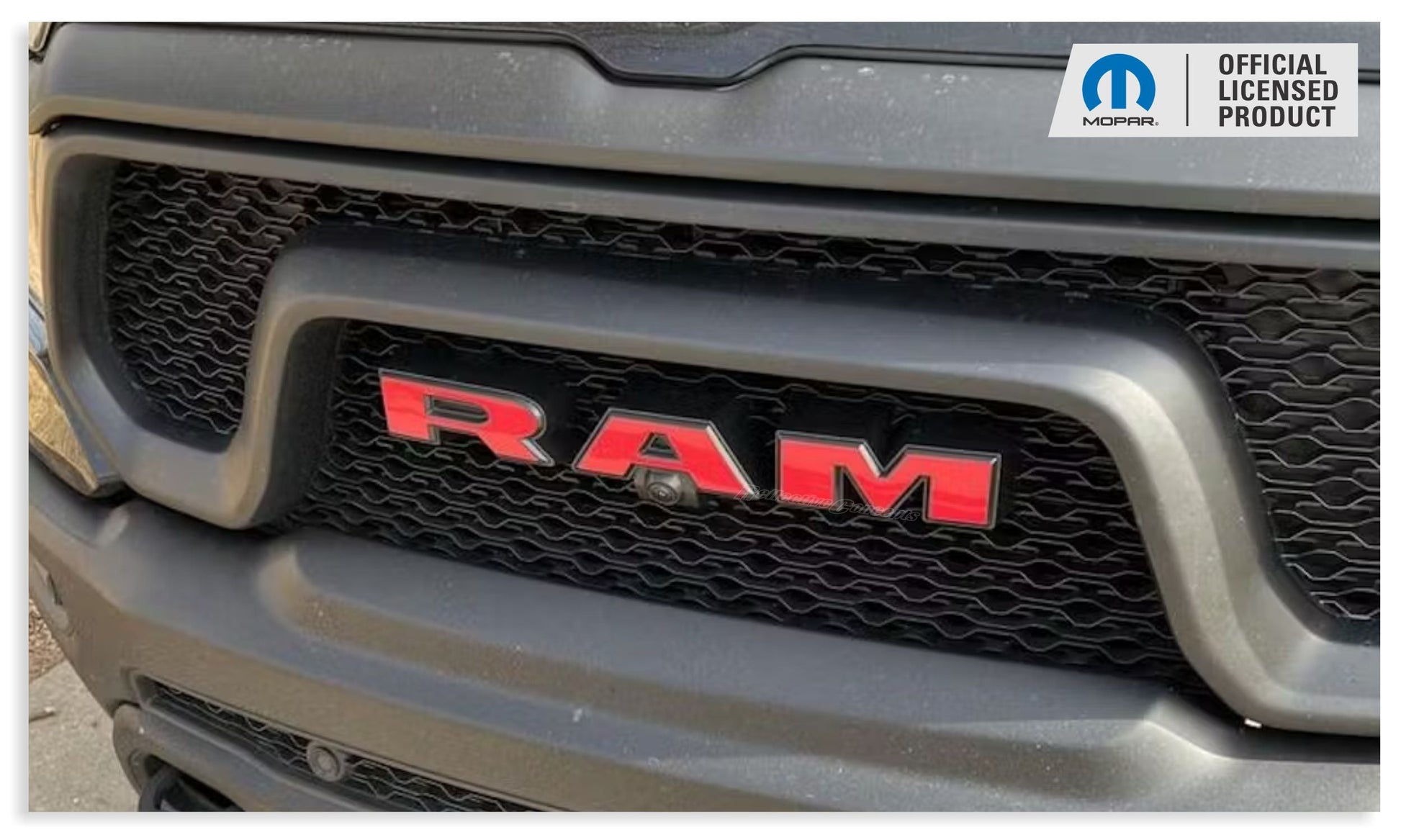 RAM Grille Emblem Overlay Decal   - 2019-2024 Ram 1500 Rebel - Ram19:Rebel-F-01-Ram19:Rebel-F-03-Ram19:Rebel-F-02-Ram19:Rebel-F-04-Ram19:Rebel-F-05-  DRIVEN - 1