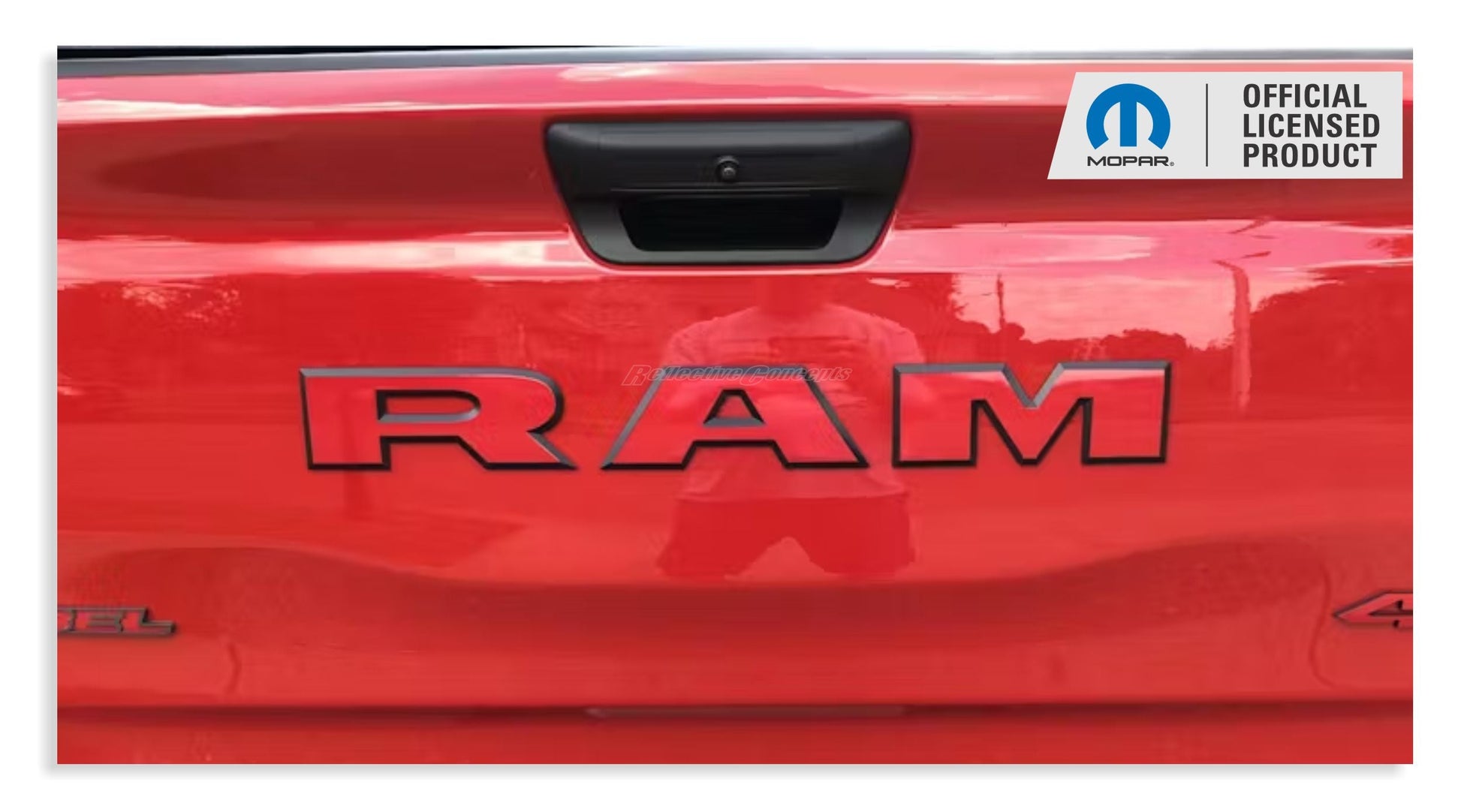 RAM Tailgate Emblem Overlay Decal   - 2025-2026 Ram 1500 - sku-46198383018171-sku-46198383050939-sku-46198383083707-sku-46198383116475-sku-46198383149243-  DRIVEN - 5