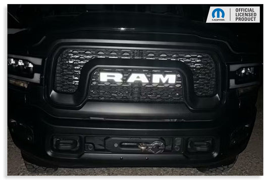 RAM Grille Emblem Overlay Decal   - 2019-2024 Ram 2500 Power Wagon - Ram19:PowerWagon-F-01-  DRIVEN - 1