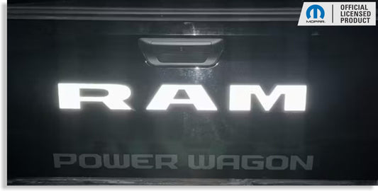 RAM Tailgate Emblem Overlay Decal   - 2019-2024 Ram 2500 Power Wagon - Ram19:PowerWagon-R-01-Ram19:PowerWagon-R-03-Ram19:PowerWagon-R-02-Ram19:PowerWagon-R-04-Ram19:PowerWagon-R-05-  DRIVEN - 1