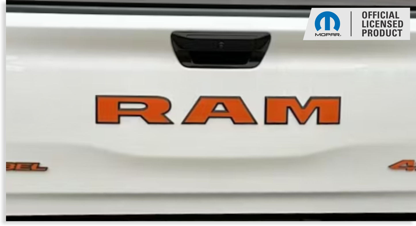 RAM Tailgate Emblem Overlay Decal   - 2025-2026 Ram 1500 - sku-46198383018171-sku-46198383050939-sku-46198383083707-sku-46198383116475-sku-46198383149243-  DRIVEN - 4
