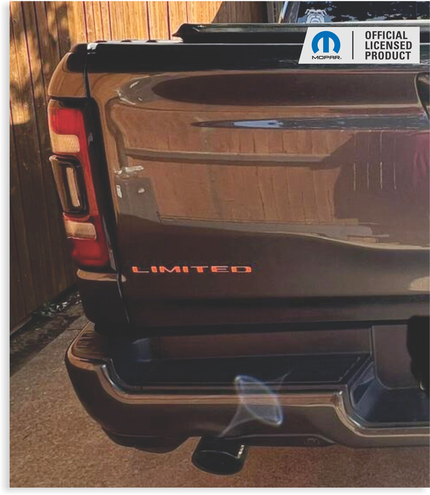 LIMITED Tailgate Emblem Overlay Decal - 2019-2026 Ram Limited 1500 - sku-42869684273339-sku-42869684306107-sku-42869684338875-sku-42869684371643-sku-42869684404411-  DRIVEN - 4