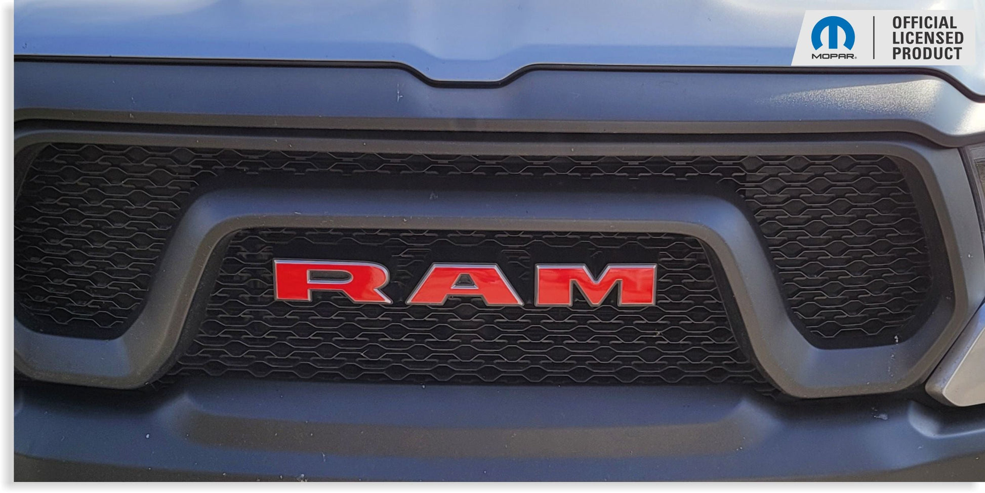 RAM Grille Emblem Overlay Decal   - 2019-2024 Ram 1500 Rebel - Ram19:Rebel-F-01-Ram19:Rebel-F-03-Ram19:Rebel-F-02-Ram19:Rebel-F-04-Ram19:Rebel-F-05-  DRIVEN - 13