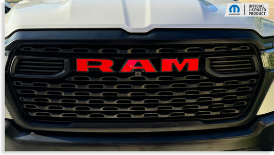 RAM Grille Emblem Overlay Decal   - 2025-2026 Ram 1500 - Ram25:Ram-F-1-Ram25:Ram-F-2-Ram25:Ram-F-3-Ram25:Ram-F-4-Ram25:Ram-F-5-  DRIVEN - 1