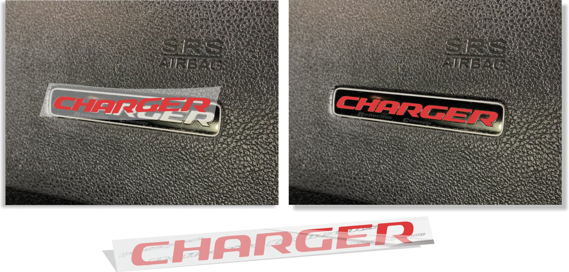 CHARGER Dash Plaque Emblem Lettering Overlay Decal   - 15-23 Charger - sku-44295034667195-sku-44295034699963-sku-44295034732731-sku-44295034765499-sku-44295034798267-  DRIVEN - 3