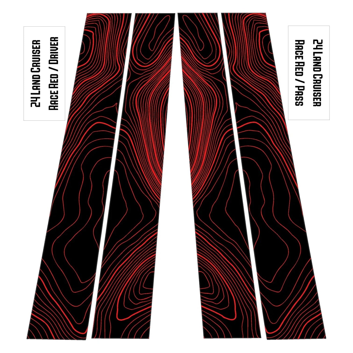 Topographic B Pillar Overlays - 2024+ Land Cruiser / GX 550 - 24LC250BPILLAR-WH-24LC250BPILLAR-ARG-24LC250BPILLAR-CBNG-24LC250BPILLAR-CG-24LC250BPILLAR-DS-  DRIVEN - 14