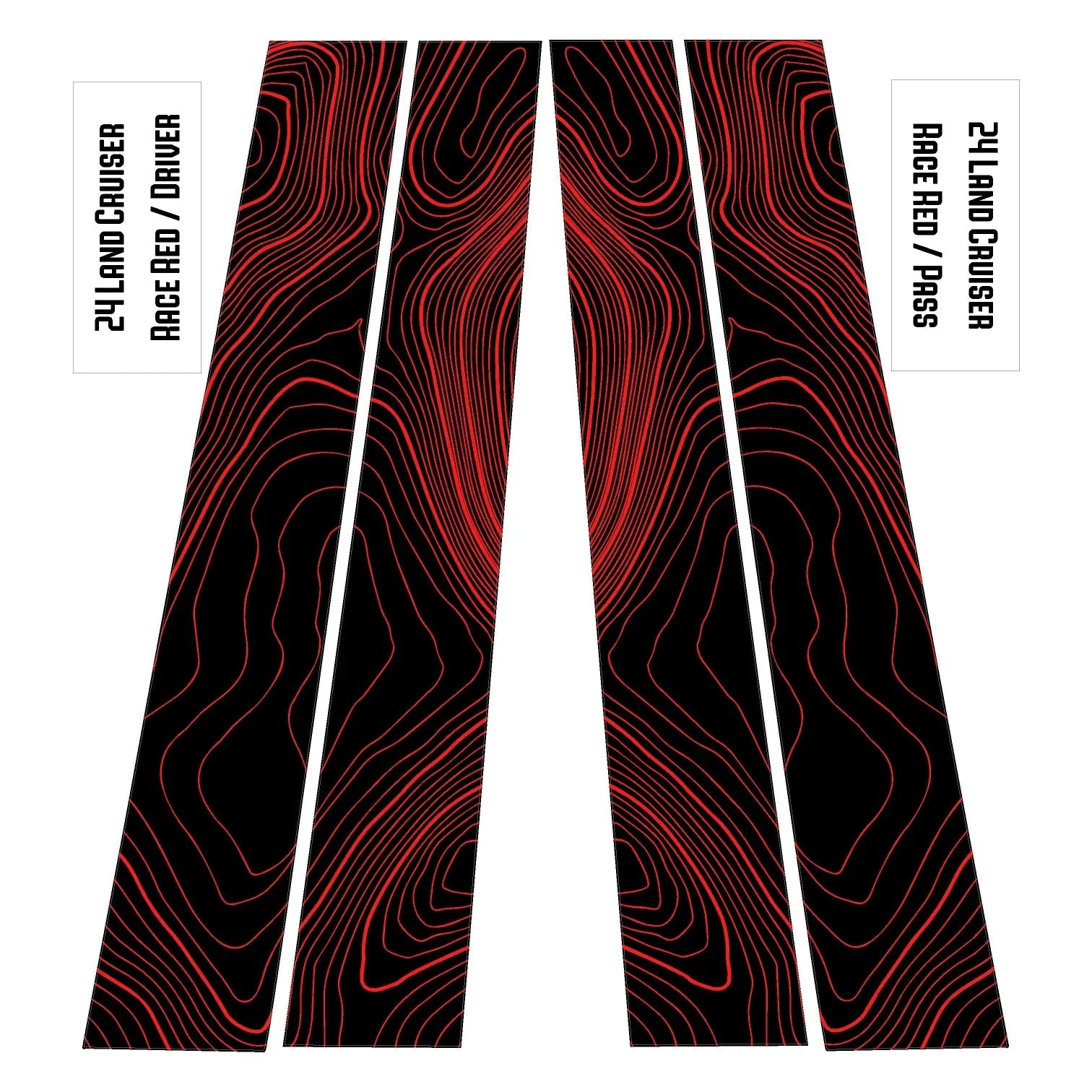 Topographic B Pillar Overlays - 2024+ Land Cruiser / GX 550 - 24LC250BPILLAR-WH-24LC250BPILLAR-ARG-24LC250BPILLAR-CBNG-24LC250BPILLAR-CG-24LC250BPILLAR-DS-  DRIVEN - 14