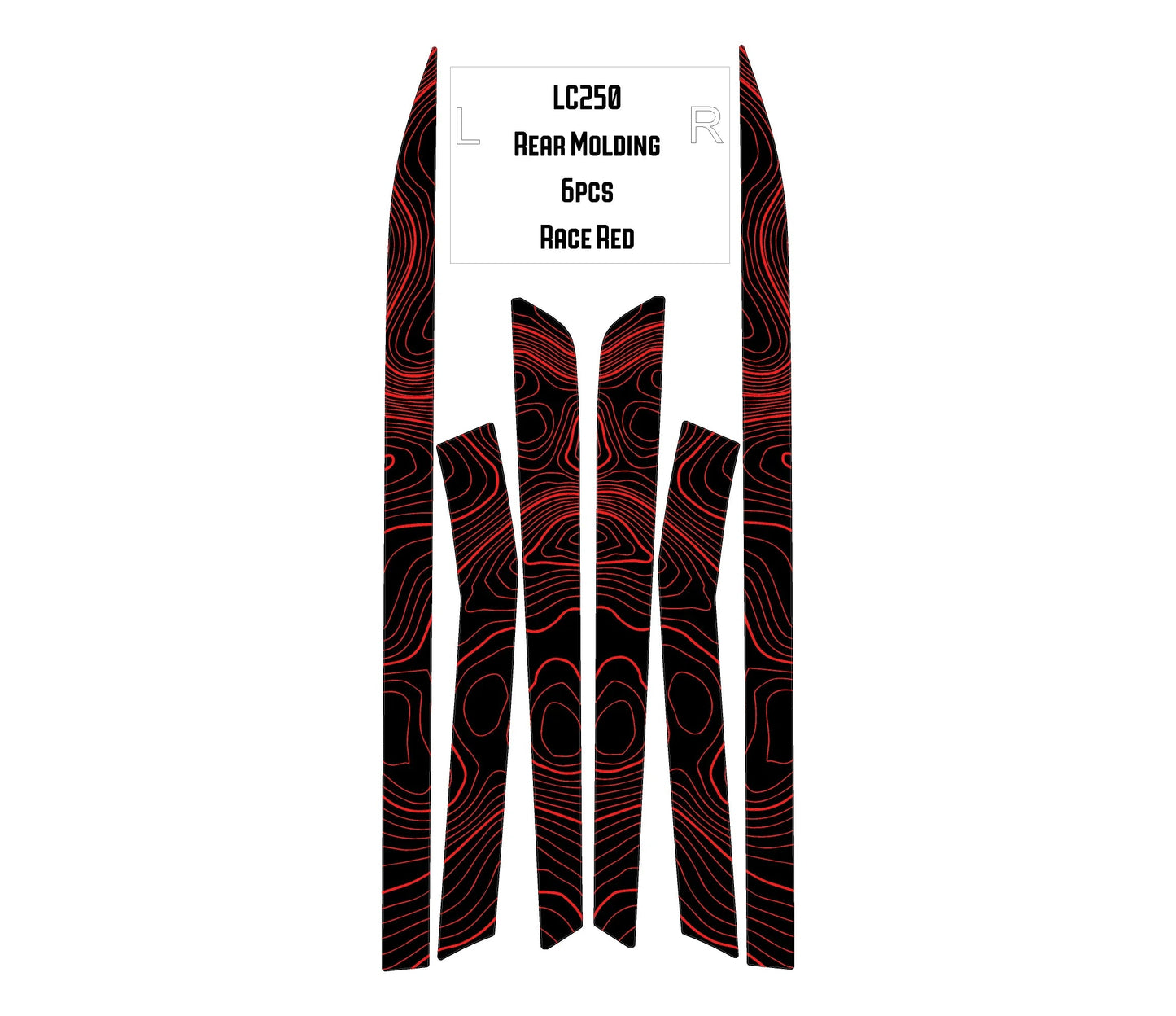 Topographic Rear Trim Overlays (6pcs) - 2024+ Land Cruiser / GX 550 - 24LC250RTRIM6PC-WH-24LC250RTRIM6PC-ARG-24LC250RTRIM6PC-CBNG-24LC250RTRIM6PC-CG-24LC250RTRIM6PC-DS-  DRIVEN - 13