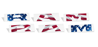 RAM Door Emblem Overlay Decals   - 2019-2024 Ram 2500, 3500 - sku-44824228462779-sku-44824228495547-sku-44824228528315-sku-44824228561083-sku-44824228593851-  DRIVEN - 5