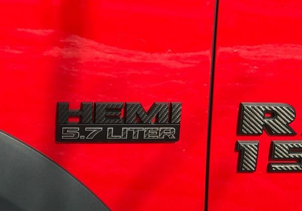 HEMI 5.7 LITER Emblem Overlay Decals - 2019-2024 Ram 1500 Classic - Ram:131821:HEMI57-B-01-Ram:131821:HEMI57-B-02-Ram:131821:HEMI57-B-03-Ram:131821:HEMI57-B-04-Ram:131821:HEMI57-B-05-  DRIVEN - 6