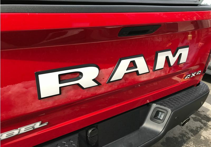 RAM Tailgate Emblem Overlay Decal   - 2015-2018 Ram Rebel - Ram:REBEL15-Rear-01-Ram:REBEL15-Rear-03-Ram:REBEL15-Rear-02-Ram:REBEL15-Rear-04-Ram:REBEL15-Rear-05-  DRIVEN - 8