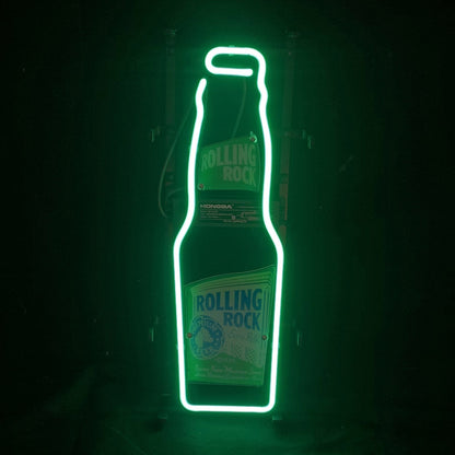 Rollin Rock Bee with Bottle Neon Sign Light - ME703-  DRIVEN - 2