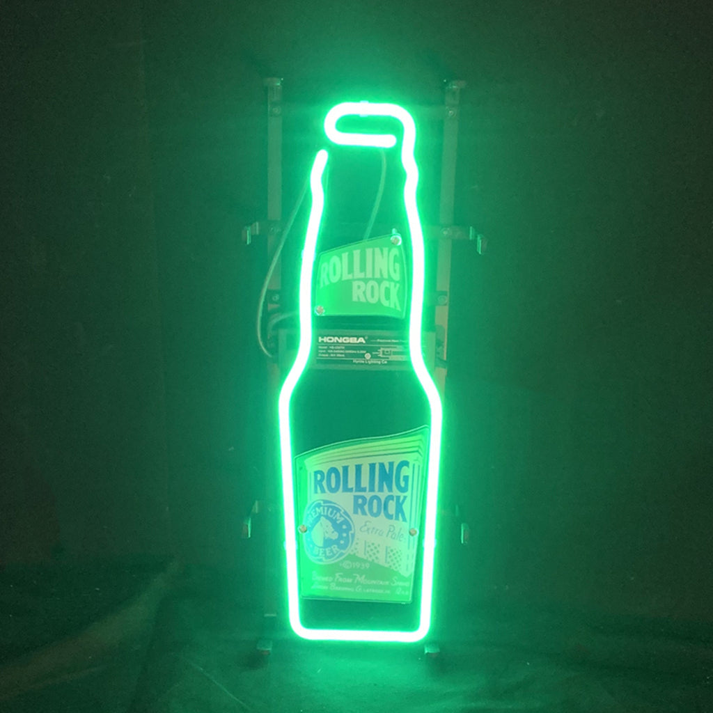 Rollin Rock Bee with Bottle Neon Sign Light - ME703-  DRIVEN - 3