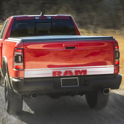Rear Tailgate Letter Graphic Decal for Dodge RAM 1500 / 2500 | Custom Vinyl Truck Sticker - 200000182:691#Glossy Gray-200000182:10#Glossy Red-200000182:193#Glossy Black-200000182:29#Glossy White-200000182:175#Glossy Blue-  DRIVEN - 5