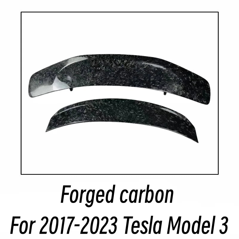 Real Carbon Fiber GT-Style Rear Trunk Lid Lip Spoiler for Tesla Model 3 (2017–2023) | Body Kit - 14:200572156#Real Carbon Fibe-14:200004890#Forged carbon-  DRIVEN - 8