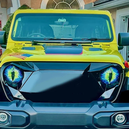 Beast Eyes Headlight Decals – Car & Jeep Headlight Sticker | 6 Colors | Universal Fit - 200000182:10#Yellow-200000182:691#Red-200000182:366#Blue-200000182:350852#Green-200000182:29#Purple-  DRIVEN - 5
