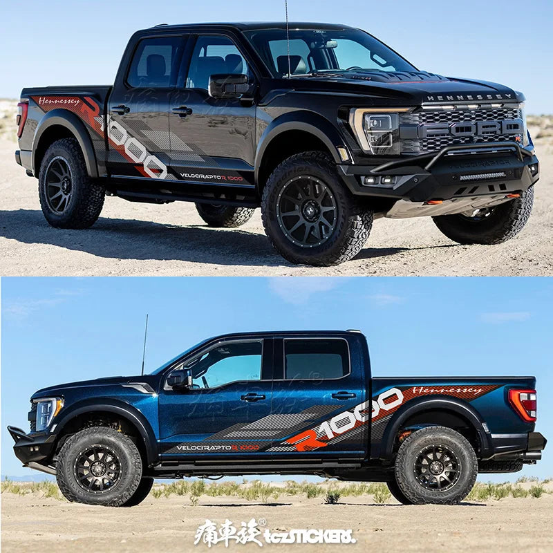 F-150 Raptor R Pickup Off-Road Racing Vinyl Decal | Body Modification Film & Decoration Sticker - 200000182:193#Image Color-  DRIVEN - 1