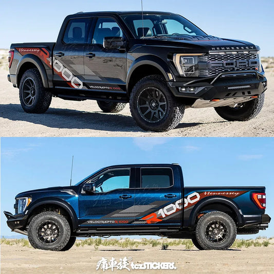 F-150 Raptor R Pickup Off-Road Racing Vinyl Decal | Body Modification Film & Decoration Sticker - 200000182:193#Image Color-  DRIVEN - 1