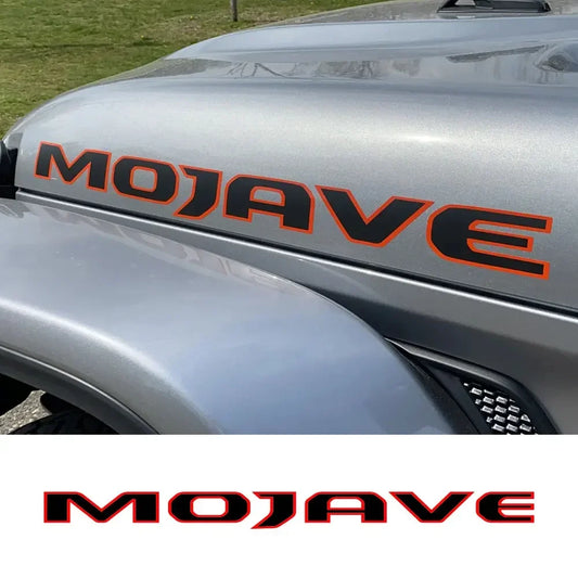 Jeep Gladiator Mojave Hood Decal – Vinyl Letter Graphic Sticker Set | Engine Hood Cover (2 Pcs) - 200000182:10#Glossy Red-  DRIVEN - 1