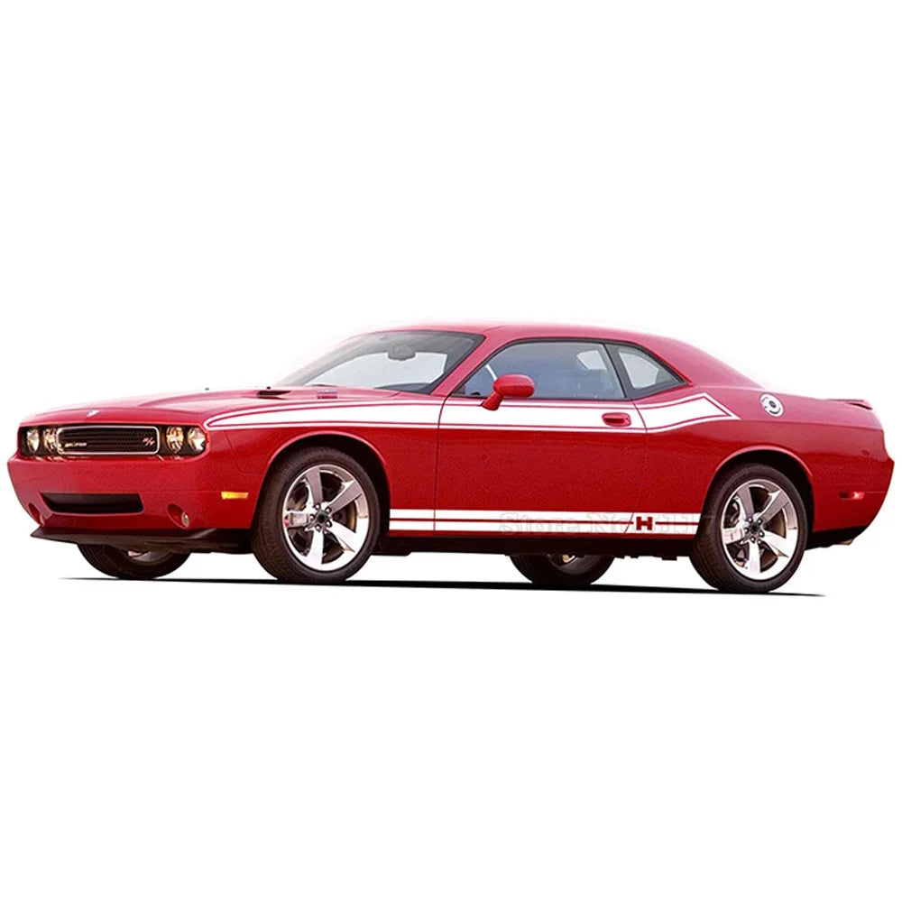 Full-Coverage Racing Stripe Kit | Door Side, Hood, Rear, Waistline & Skirt Vinyl Decal - 200000182:366#1 set Style 1;5:100014064#Glossy Red-200000182:366#1 set Style 1;5:100014065#Glossy Yellow-200000182:366#1 set Style 1;5:361385#Glossy Black-200000182:366#1 set Style 1;5:361386#Glossy Gray-200000182:175#1 Set Stye 2;5:361385#Glossy Black-  DRIVEN - 3
