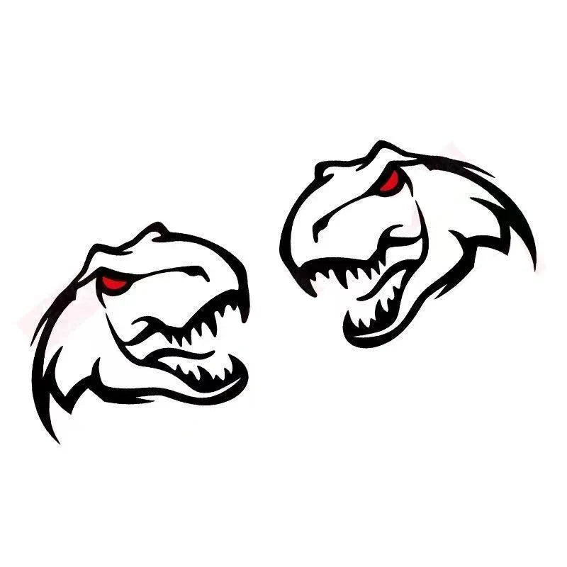 Ferocious Dinosaur Head Body Decal – Large Format Vinyl Sticker for Dodge Challenger & RAM TRX | Both Sides, Black - 200000182:193#Two Sides Black-  DRIVEN - 4