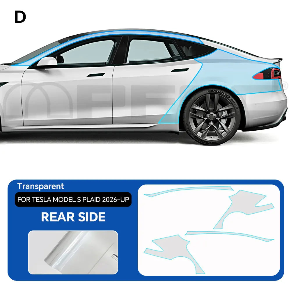 Precut PPF for Tesla Model S Plaid (2026+) | 9-Mil TPU Paint Protection Film Clear Bra - 200000182:10#Rear Trunk;5:200000990#Clear Film-200000182:350852#Rear Side;5:200000990#Clear Film-200000182:175#Whole Set;5:200000990#Clear Film-200000182:193#Front;5:200000990#Clear Film-200000182:29#Hood;5:200000990#Clear Film-  DRIVEN - 8
