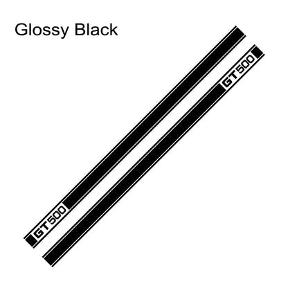 Long Door Side Skirt Stripe Decal for Ford Mustang Shelby GT500 | Sport Vinyl Sticker - 200000182:350852#Glossy Orange-200000182:10#Glossy Red-200000182:691#Glossy Gray-200000182:29#Glossy White-200000182:350853#Matt Silver-  DRIVEN - 10