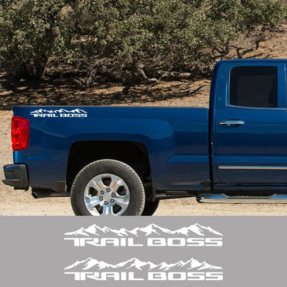 Mountain Body Side Decal for Chevrolet Silverado 1500 Trail Boss | 2-Piece Vinyl Trunk Sticker - 200000182:350853#Carbon Fiber-200000182:29#Glossy White-200000182:691#Glossy Gray-200000182:193#Glossy Black-200000182:366#Glossy Yellow-  DRIVEN - 2
