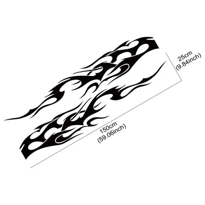 Flame Graphics Side Body Sticker | 2-Piece Universal Vinyl Sports Racing Decal - 200000182:193#Glossy Black;5:361385#150cmx25cm-200000182:29#Glossy White;5:361385#150cmx25cm-200000182:691#Glossy Gray;5:361385#150cmx25cm-200000182:10#Glossy Red;5:361385#150cmx25cm-200000182:350852#Matt Black;5:361385#150cmx25cm-  DRIVEN - 6