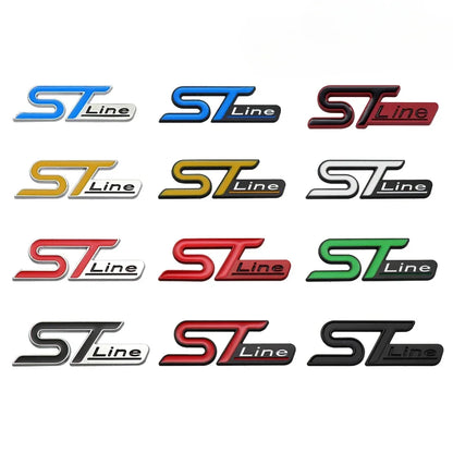 3D Metal ST Line Trunk Badge | Ford Focus / Mondeo / Kuga / Ecosport Emblem - 200000182:350686#Silver Blue;5:361385#7.9 x 2.7cm-200000182:496#Black Blue;5:361385#7.9 x 2.7cm-200000182:173#Silver Yellow;5:361385#7.9 x 2.7cm-200000182:175#Black Yellow;5:361385#7.9 x 2.7cm-200000182:350850#Black Green;5:361385#7.9 x 2.7cm-  DRIVEN - 1