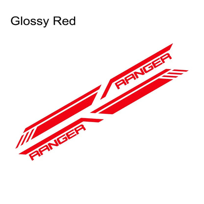 Side Stripe Decal for Ford Ranger Raptor T6 / XLT / T7 / T8 | Pickup Bed Vinyl Graphic - 200000182:691#Glossy Gray-200000182:29#Glossy White-200000182:350852#Glossy Orange-200000182:10#Glossy Red-200000182:193#Glossy Black-  DRIVEN - 18