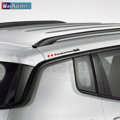 Jeep Compass Willy Edition Star Decal Kit – Reflective Vinyl | Hood, Trunk & Door Pillar (2 Pcs) - 200000182:175#Yellow and white-200000182:366#Yellow and black-200000182:496#Yellow and blue-200000182:173#Yellow and red-200000182:691#Red and blue-  DRIVEN - 4