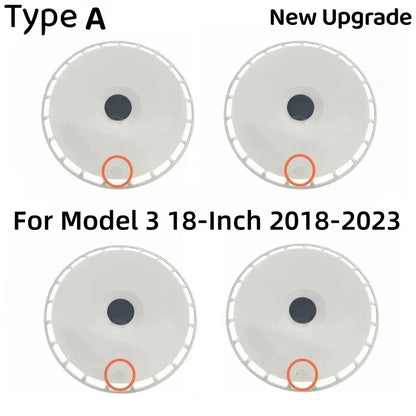 18" Performance Replacement Hub Cap Wheel Covers for Tesla Model 3 (2018–2023) | 4-Piece Full Rim Set