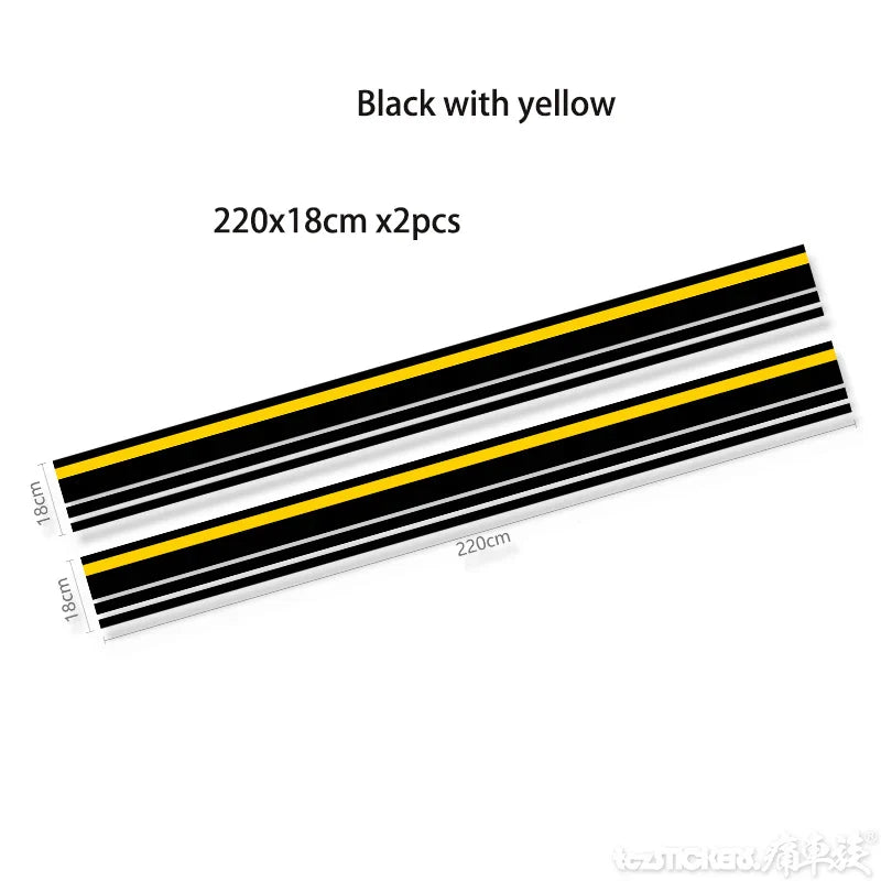 Dodge Challenger & Charger Full Racing Stripe Decal Kit – Hood, Roof & Tail Wrap | Demon-Style Sport Graphic | Style A or B - 200000182:366#B-200000182:10#A-  DRIVEN - 5