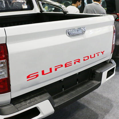Tail Box Label Decal for Ford Super Duty F-250 / F-350 (2017–2021) | Pickup Vinyl Sticker - 200000182:496#Matt Silver-200000182:350686#Matt Gold-200000182:175#Glossy Blue-200000182:173#Matt Black-200000182:1052#Colorful Laser-  DRIVEN - 3