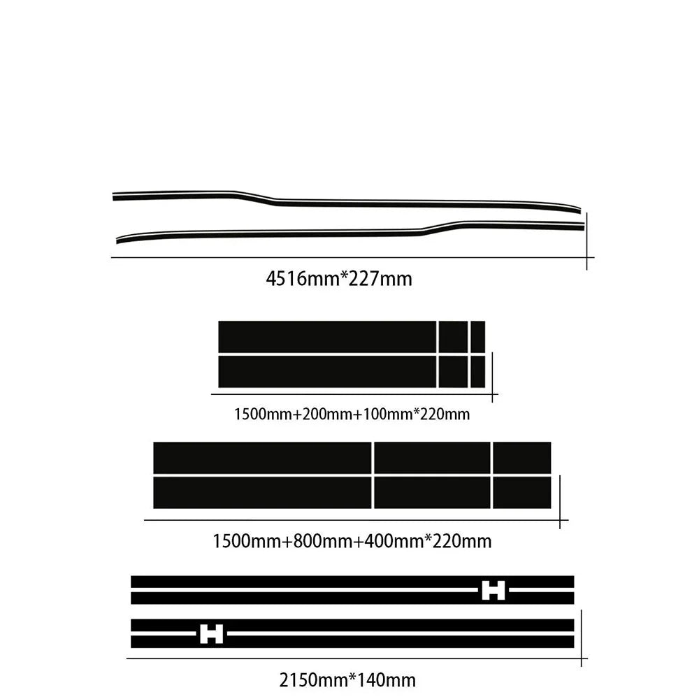 Full-Coverage Racing Stripe Kit | Door Side, Hood, Rear, Waistline & Skirt Vinyl Decal - 200000182:366#1 set Style 1;5:100014064#Glossy Red-200000182:366#1 set Style 1;5:100014065#Glossy Yellow-200000182:366#1 set Style 1;5:361385#Glossy Black-200000182:366#1 set Style 1;5:361386#Glossy Gray-200000182:175#1 Set Stye 2;5:361385#Glossy Black-  DRIVEN - 11