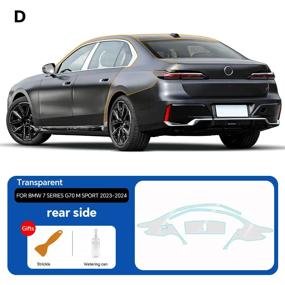 Precut PPF for BMW 7 Series G70 / M Sport (2023–2025) | TPU Paint Protection Film Clear Bra - 200000182:350686#Front;5:200000990#Clear Film-200000182:350852#Door;5:200000990#Clear Film-200000182:350853#Rear Side;5:200000990#Clear Film-200000182:350850#Hood;5:200000990#Clear Film-200000182:10#Rear trunk;5:200000990#Clear Film-  DRIVEN - 9