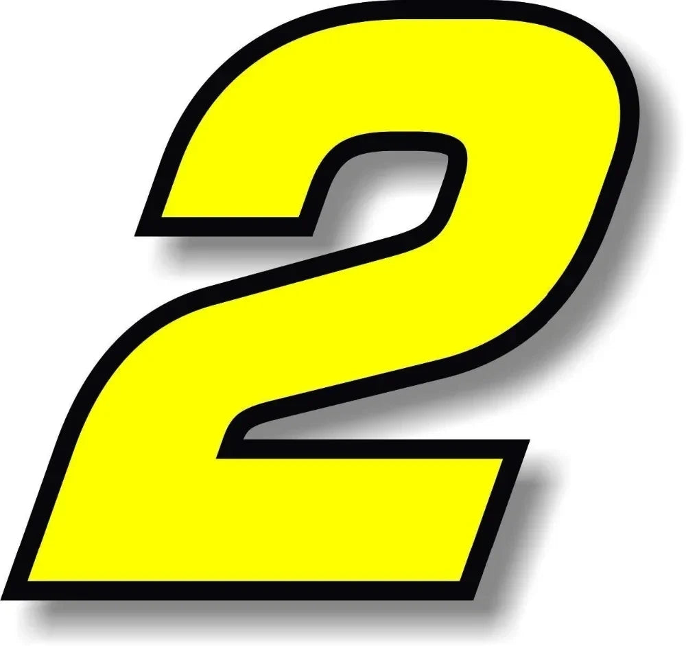 F155 Individual Number Vinyl Sticker – Yellow with Black Border | Digits 0–9 | 2 Sizes | Car, Motorcycle & Helmet - 14:1202#F155- Number 3;5:100012359#Height 5cm-14:771#F155- Number 2;5:871#Height 10cm-14:200070701#F155- Number 8;5:871#Height 10cm-14:1254#F155- Number 4;5:100012359#Height 5cm-14:193#F155- Number 1;5:871#Height 10cm-  DRIVEN - 2
