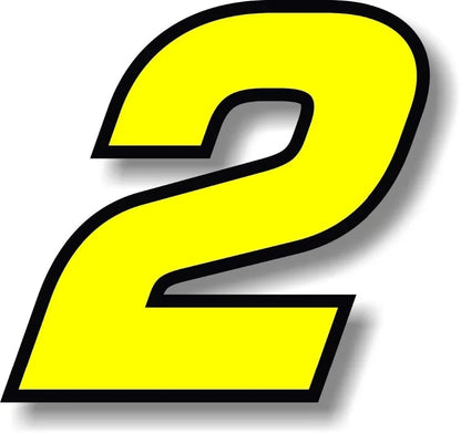 F155 Individual Number Vinyl Sticker – Yellow with Black Border | Digits 0–9 | 2 Sizes | Car, Motorcycle & Helmet - 14:1202#F155- Number 3;5:100012359#Height 5cm-14:771#F155- Number 2;5:871#Height 10cm-14:200070701#F155- Number 8;5:871#Height 10cm-14:1254#F155- Number 4;5:100012359#Height 5cm-14:193#F155- Number 1;5:871#Height 10cm-  DRIVEN - 2
