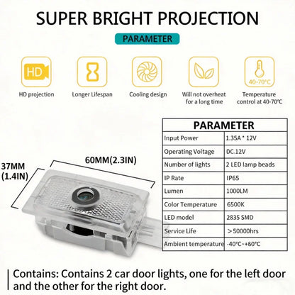 LED Door Logo Projector Welcome Light for Dodge Charger / Challenger | Ghost Shadow Puddle Light