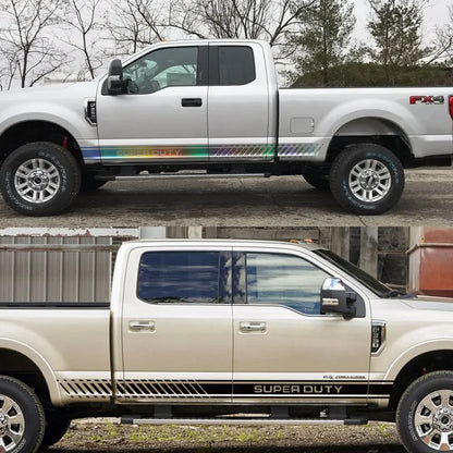 Door Side Body Stripe Decal for Ford Super Duty F-250 / F-350 / F-450 | Vinyl Truck Sticker 2-Pack - 200000182:771#Carbon Fiber-200000182:29#Glossy White-200000182:691#Glossy Gray-200000182:193#Glossy Black-200000182:366#Glossy Yellow-  DRIVEN - 3
