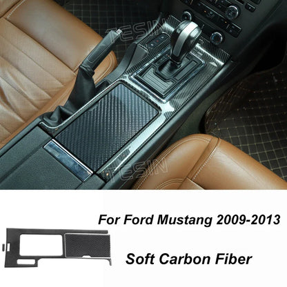 Carbon Fiber Grain Interior & Exterior Decoration Sticker for Ford Mustang (2009-2014) | Kit - 200000182:200013901#Door lock pin ring-200000182:202530813#Front fog lamp decor-200000182:200006158#Dashboard Panel-200000182:40808150#Headlight switch-200000182:200003699#Start key socket-  DRIVEN - 15