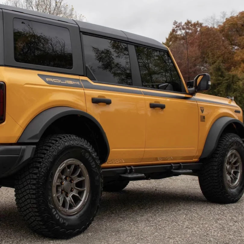 Matte Black Roush-Style Hood & Waistline Stripe Decal for Ford Bronco 4-Door | Precut Vinyl Overlay - <none>-  DRIVEN - 5