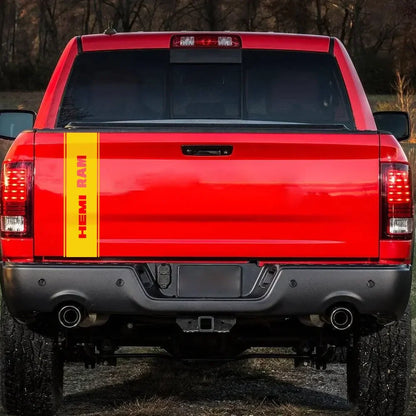 Rear Tailgate Custom Letter Decal for Dodge RAM 1500 / 2500 HEMI Rebel | 12-Color Vinyl Truck Sticker - 200000182:10#Glossy Red-200000182:350852#Glossy Orange-200000182:173#Glossy Blue-200000182:366#Glossy Yellow-200000182:350853#Matt Sliver-  DRIVEN - 5